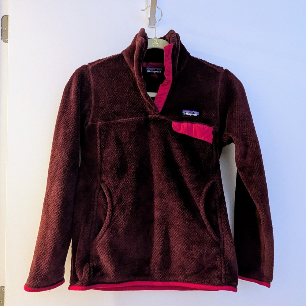 Patagonia Re-Tool Snap-T Pullover Oxblood Red Deep Mahogony XS - Picture 2 of 5